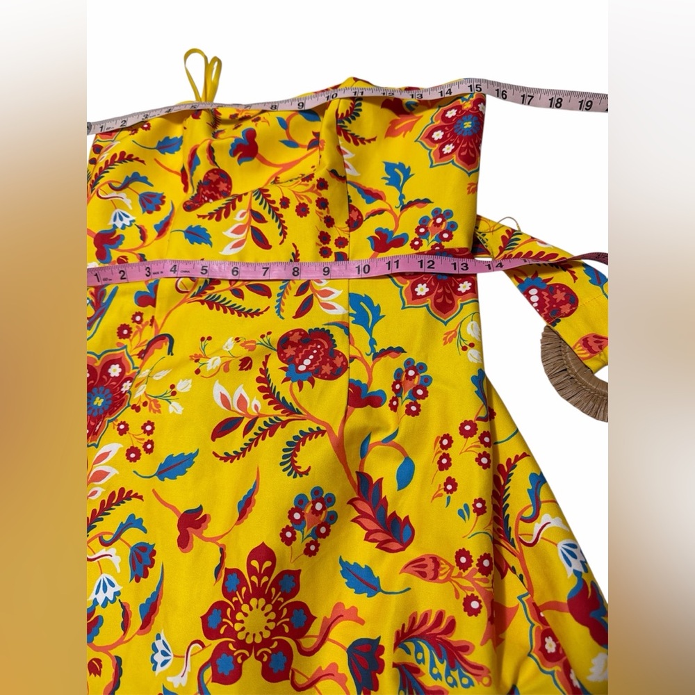NWT Adrianna Papell Women's Sz 2 Cotton Printed O-Ring Strapless Cocktail Dress - Picture 9 of 13